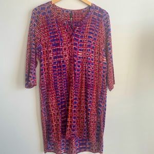 Plenty by Tracy Reese | Red Printed Shift Dress Small